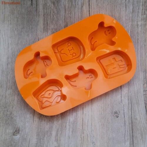 Halloween Ghost Shape Silicone Mold DIY Cake Decorating Tools Fondant Handmade Ghost Soap Mold Chocolate Mold Party Supplies