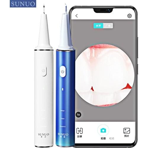 Sunuo Portable Visual Electric Sonic Dental Scaler Tooth Calculus Remover 500W HD endoscope Cleaner Teeth Health Oral Hygiene