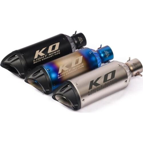 Universal Motorcycle Exhaust Tail Pipe Without Silencer 51mm Diameter 320mm Length Stainless steel And ABS For Modified