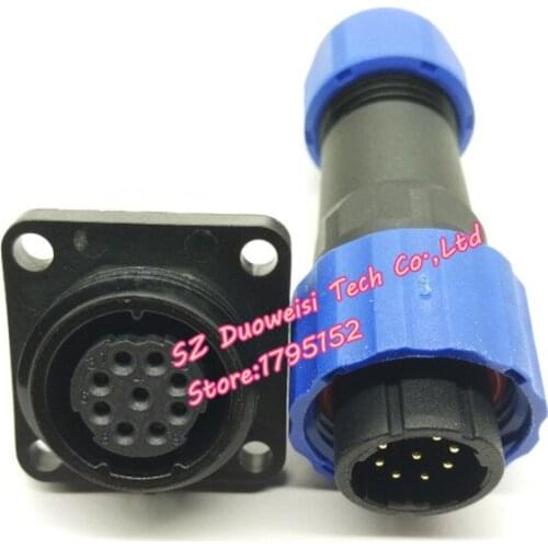 WATERPROOF AIR CONNECTOR SOCKET DWS-16 7/9 pin 4 hole socket 16mm