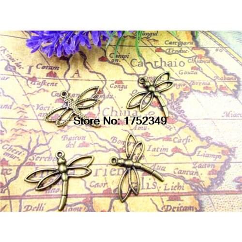 15pcs Dragonfly Charms--antique bronze Dragonfly Pendant,antique bronze jewelry findings 26x33mm
