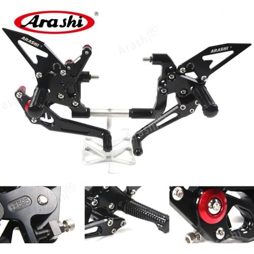 Arashi For DUCATI 1199 / 1199R Panigale / Superleggera 2012 - 2017 CNC Rider Adjustable Footrest Foot Pegs Rearset Aluminum 2013
