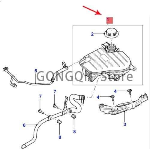 CAR secondary kettle 2010 -2021 Jag ua rxj Expansion kettle Antifreeze replenishing kettle Radiator cooling auxiliary water tank
