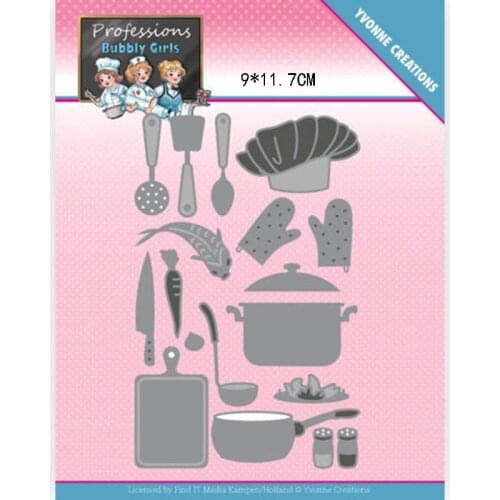 CH 2021 New Arrival Kitchen supplies Metal Cutting Dies 3D DIY Scrapbooking Carbon Sharp Craft Die Photo Invitation Card