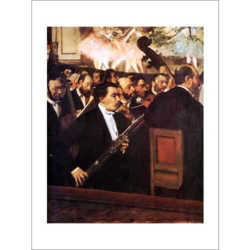 Figurative art posters canvas painting mural prints giant poster home art Edgar Degas Orchestra at the Opera House