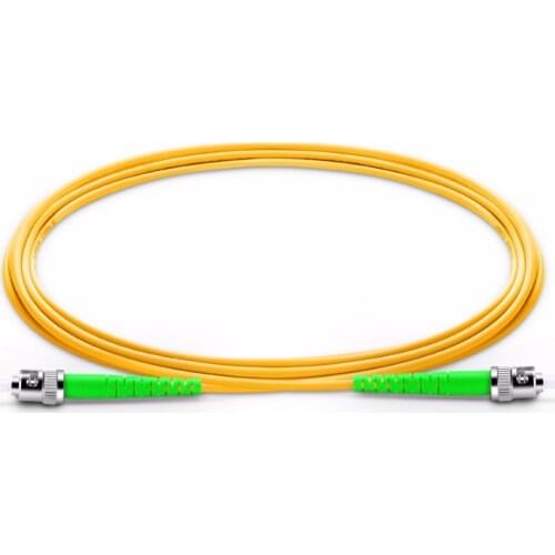 FirstFiber 3m ST APC to ST APC G657A G657A Fiber Patch Cable, Jumper, Patch Cord Simplex 2.0mm PVC OS2 SM Bend Insensitive