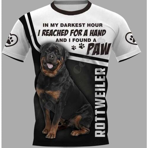 PLstar Cosmos Rottweiler 3D Printed t-shirt Harajuku Streetwear T shirts Funny Animal Men For Women Short Sleeve Drop Shipping