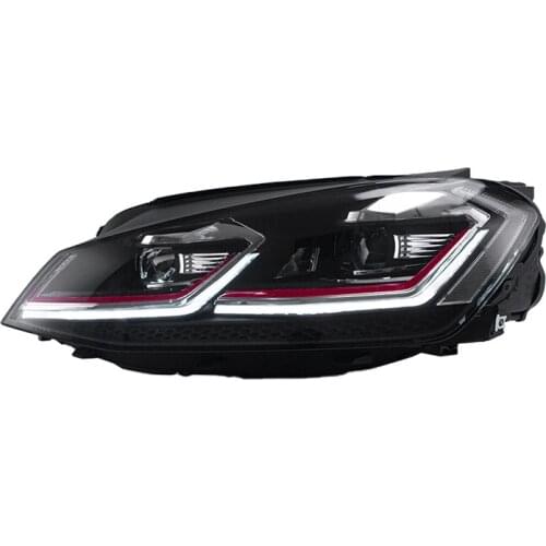 For 2018 Hot Sales goodmolds L Type 7.5 style Sequential LED Xenon 2014-UP Head lamp Headlight for VOLKSWAGEN Golf 7 7.5 Mk7