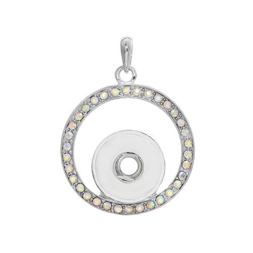 Hot sale Simple Round beauty snap pendant necklace 60cm key chain fit 18MM snap buttons Fashion jewelry wholesale XL0062