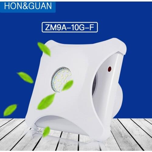 Hon&Guan 4'' Silent Air Extractor for Wall Ceiling Toilet Exhaust Fan Bathroom Kitchen Hood Outlet Ventilation Ventilator 220V