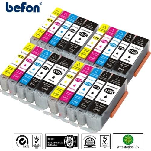 Befon 20PCS PGI470 CLI471 PGI-470 CLI-471 Compatible Cartridge For Canon PIXMA TS5040 MG5740 MG6840 TS6040 printer