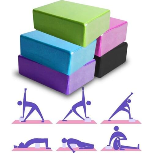 Yoga Brick Eva Yoga Block Colorful Foam Block Bolster Yoga Exercise Workout Training Bodybuilding Equipment Yoga Cushion WB 021