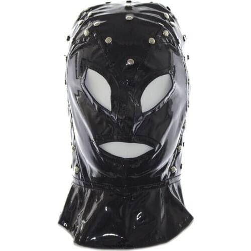 Leather Bondage Hood Mask Adult Toys Erotic Games Sex Tools For Couples Slave BDSM Fetish Restraints Headgear Sexoshop