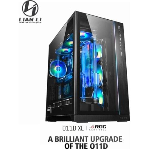 LIANLI-ROG Certified O11D XL Water Cooling Gaming MOD Chassis PC Case,PC Gamer DIY Gamer Cabinet,White Black Computer Case