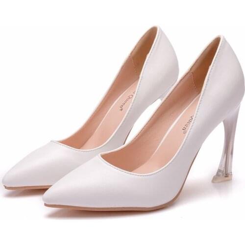 Hot Selling Women Shoes Pumps Dress PU Pointed Toe Thin Heels 9.5CM Women Sexy High Heels Shoes Womens Wedding Shoes