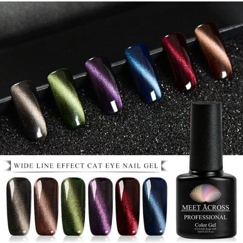MEET ACROSS Gel Polish Cat's Eye For Nails