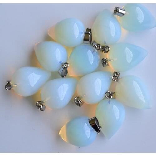 2020 New fashion good quality opal stone circular cone shape pendants for jewelry making 12pcs/lot Wholesale free shipping