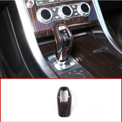 New!! Red Ash Wood Style For Landrover Range Rover Sport RR Sport 2014-2017 ABS Plastic Gear Shift Head Cover Trim Car Accessory