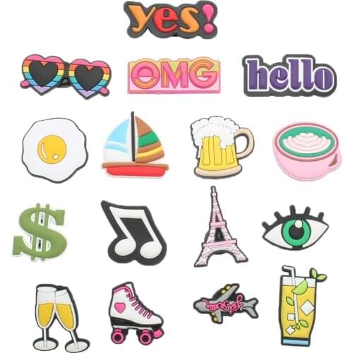 New product 1pc shoe decoration/croc animal shoe charms/shoe accessories for clogs kids school gift fit wristband croc jibz