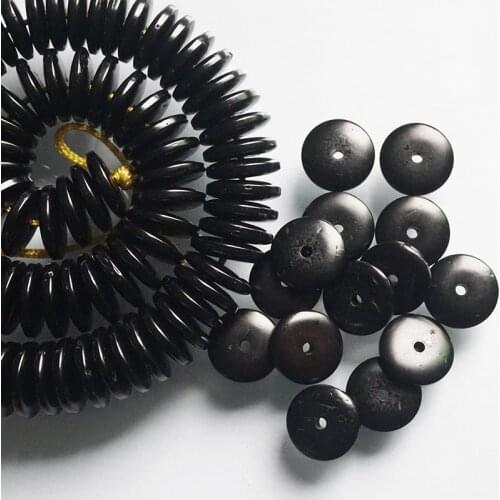 Wholesale 110pcs Black Brown 6/8/10/12mm Coconut Shell Oval Loose Beads Rondelle Spacer For Bracelet & Necklace Jewelry Making