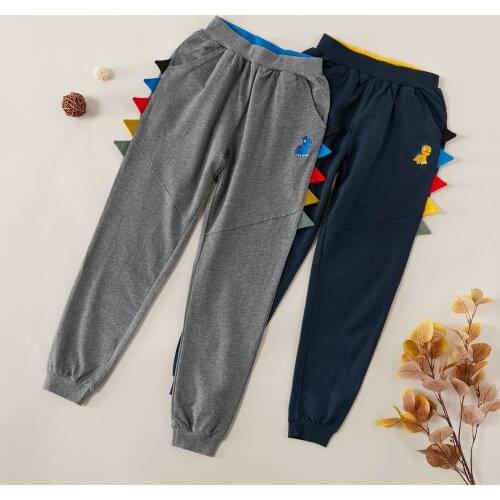 PatPat 2020 New Spring and Summer Autumn Stylish 3D Dinosaur Embroidered Pants Bottoms Jeans for Boy Kids Clothes