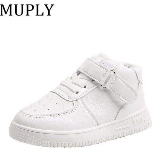 2021 New Kid Shoes Causal Boys Girls Sports Fashion Leisure White Black Shoes Help Sandals Anti-slippery Pure Color