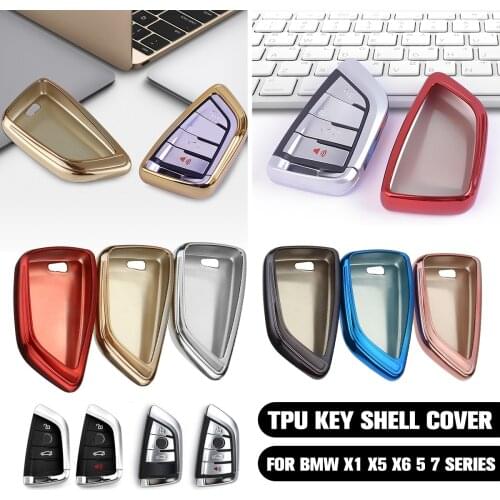 For BMW X1 X5 X6 530i 535i 540i 550i 740e 740i 750i 750Li GT xDrive 2014 2015 2016 TPU Remote Smart Key Cover Fob Case Shell