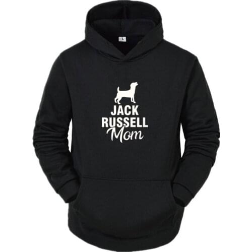 New Jack Russell Terrier Mom Dog Pet Hooded Sweatshirt Long Sleeve O-Neck Cotton Hoodies Girls Pullover Tops Woman Clothing