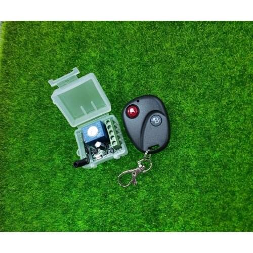 Universal DC 12V mini wireless radio remote control light switch system receiver+transmitter 315/433mhz
