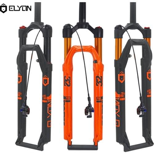 ELYON QR Bicycle Fork MTB Air Suspension Fork 29 27.5 Inch Straight Tube Remote Lockout Quick Release Opening Mountain Bike Fork