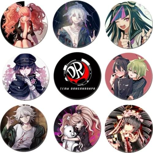 1pc Anime Danganronpa:Trigger Happy Havoc Monokuma Brooch Pin Badge Accessories For Clothes Backpack Button Women Xmas Gifts
