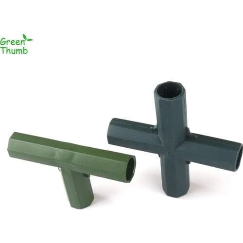 2pcs 16mm Plastic 3 Way/4 Way Connectors Gardening Pillar Connector Vegetable Garden Climbing Plants Bracket Adapters
