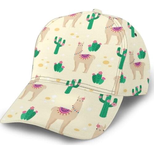 CINESSD Desert Alpaca And Cactus Flower Baseball Cap women men snapback caps Classic Style hat Casual Sport Outdoor cap
