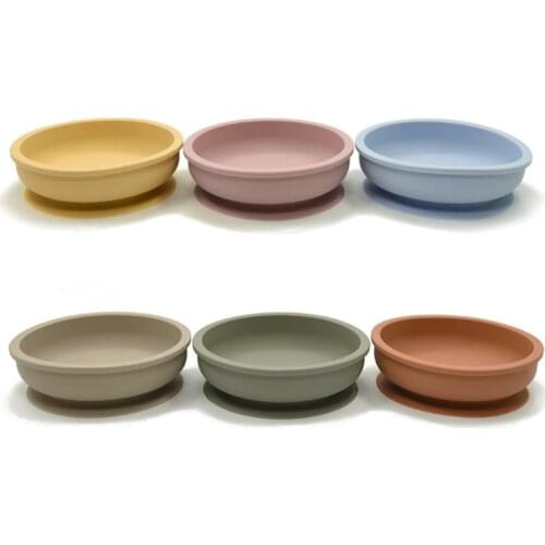 New Design Baby Feeding Bowl Food Grade Silicone Anti-flip Suction Tableware Baby Infant Waterproof Bowl Plate Dishes BPA Free