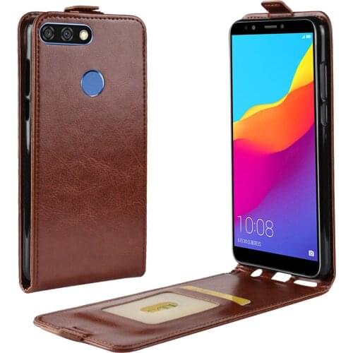 100pcs/lot R64 Flip Leather PU+TPU Cover Case with card slot For Huawei Honor 7A Y6 2018 / Honor 7A Pro / Y9 2018 / Honor 7C