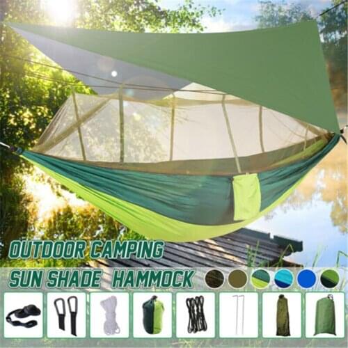 260x140cm Outdoor Mosquito Net Parachute Hammock Camping Hanging Sleeping Bed Swing Portable Chair Mosquito Fabric Hammock
