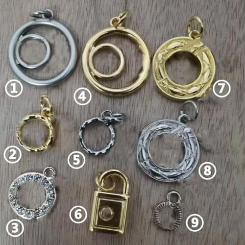 Good quality metal zipper pendants gold and silver 10 pieces a lot have the same style button 10 pieces a pack