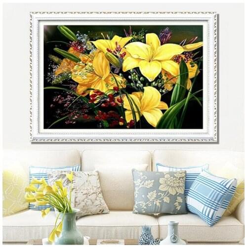 Flower arranging 5D DIY diamond Painting flowers Cross Stitch diamond embroidery mosaic diamonds wall stickers home decor vase
