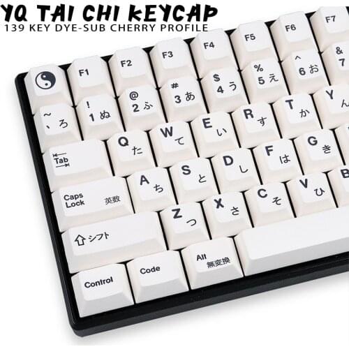 PBT Keycap 139 Key Cherry Profile DYE-SUB Personalized Tai Chi Keycaps For Mechanical Keyboard Anne Pro 2/GK61