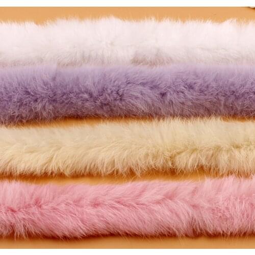 Artificial Rabbit Fur Ribbon Tapes Furry Fluffy Trim Trimming DIY Home Decor Sewing Costume Crafts 6 Colours 46