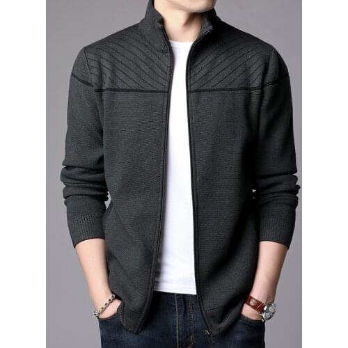 New Fashion Jackets Mens Stand Collar Cardigan Trend Streetwear Overcoat Slim it Windbreaker Casual Coat