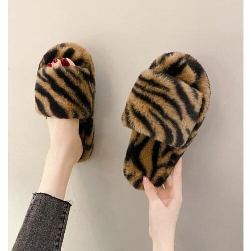 2021 spring new couple home floor cotton slippers home non-slip fur slippers ladies plus size slippers