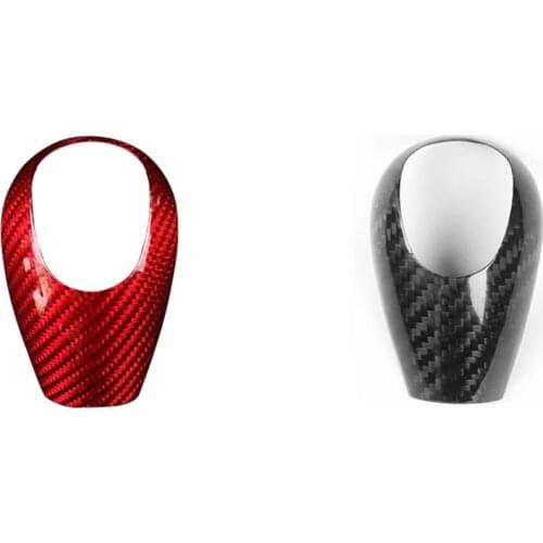 Real Carbon Fiber Gear Shift Knob Cover Trim Fit forBMW M3 2009-2013 M5 2005-2008 M6 2006 Interior Car Accessories