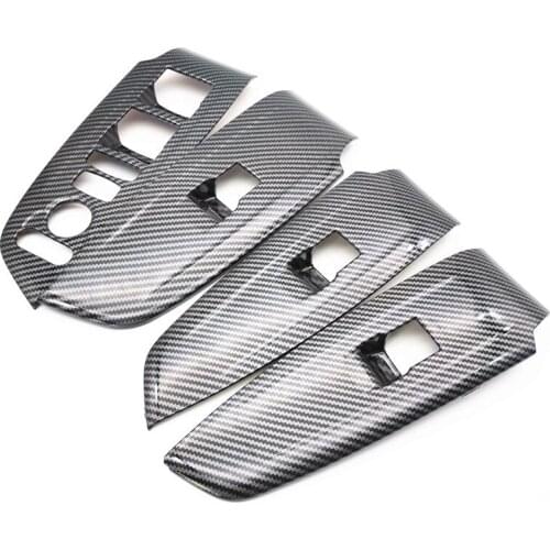 Carbon Fiber Look Interior Window Switch Panel Cover Trim For Honda Accord 2018-2021