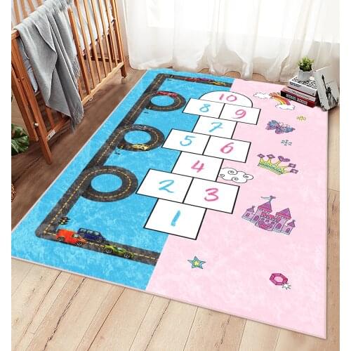Sexed figure carpet childrens room carpet play mat educational cloudy living room