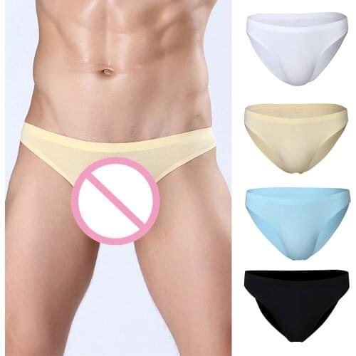 Sexy Breathable Modal Panties Seamless Low Rise Briefs Underwear for Men
