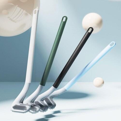 Long Handle Toilet Cleaning Brush ,PP+TPR Toilet Brushes Cleaning For Bathroom Brush Brush Bendable With Head Toilet Silico F5M6