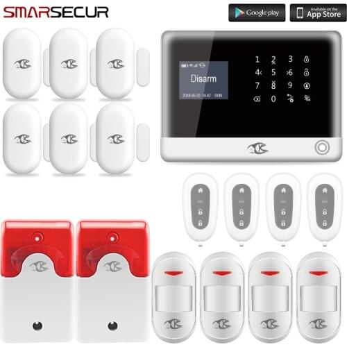 Smarsecur home security alarm WIFI Wireless SIM Home RFID Burglar Keyboard Alarm System