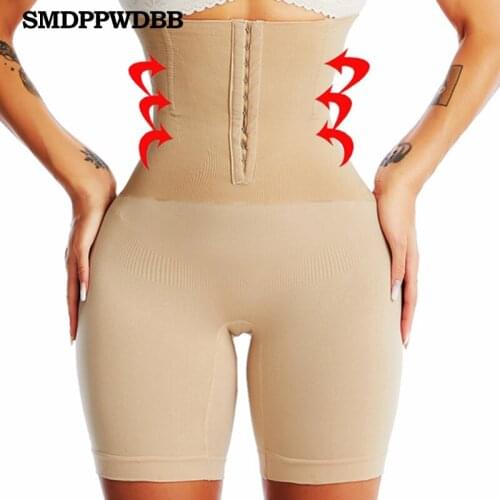 SMDPPWDBB High Waist 5XL Tummy Contorl Panties Thigh Slimmer Shorts 2 Rows Hooks Firm Compress Shapers Women Body Shaper Waist