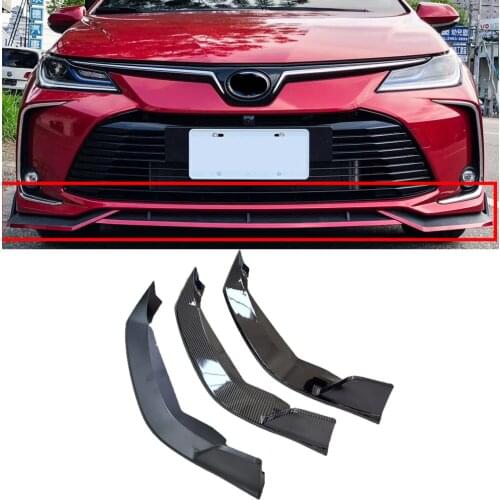 Car Front Bumper Splitter Lip Diffuser Spoiler Protection Guard Body Kit Trim For Toyota Corolla 2019 2020 High Quality 3PCS
